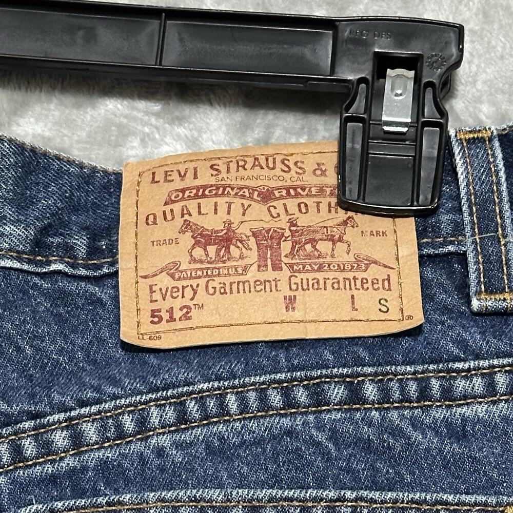Vintage 00's Levis 512 Slim Fit Tapered‎ Leg Jeans Womens Size 12 Short Blue USA - Picture 10 of 12